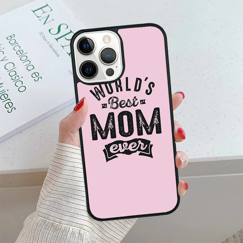 Stylish and Durable Best Mom Ever Quotes Phone Case for iPhone SE2020, 11 Pro Max, 12, 13, 14, 15, 16, and 8 Plus - Perfect Gift for Moms!