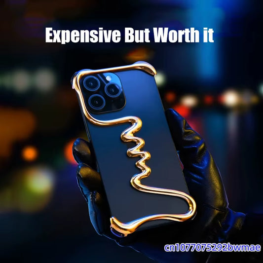 Transform Your iPhone with the Metal 3D Track Bumper Case - Shockproof, Stylish, and Signal Friendly!