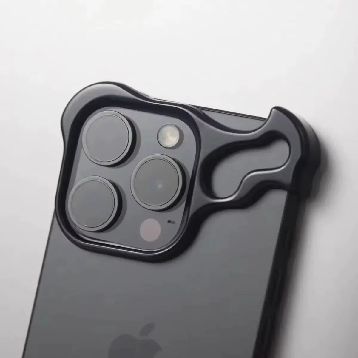 Elevate Your Style with the Luxury Irregular Aluminum Alloy Bumper Case for iPhone 16/15/14/13/12 Pro Max - Ultimate Lens Film Protection!